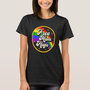 Free Mom Hugs Rainbow Heart Lgbt Pride Month 2 T-Shirt