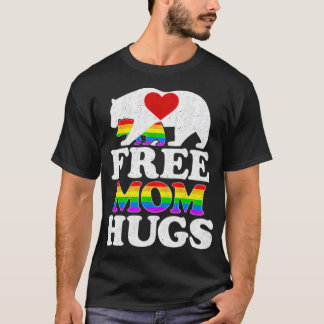 Free Mom Hugs Women Lgbt Pride Mama Bear Gift Tee 