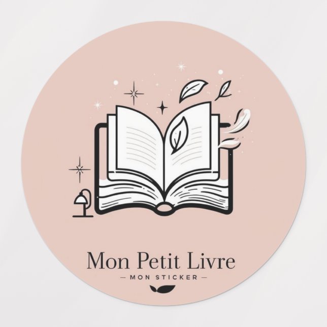 Free Mon Petit round stickers (Design 1)