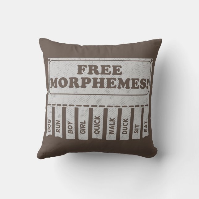 Free Morphemes Cushion (Back)