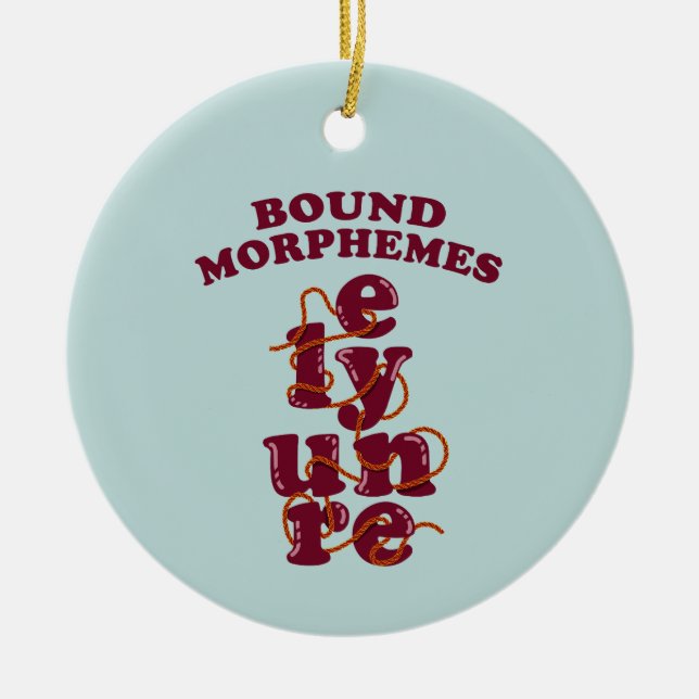 Free Morphemes Phonics Learning English Ceramic Ornament (Front)