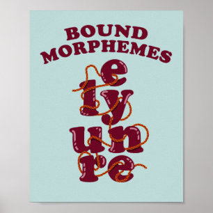 Free Morphemes Phonics Learning English Poster