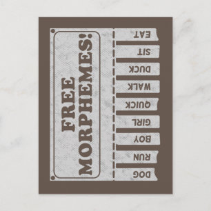 Free Morphemes Postcard