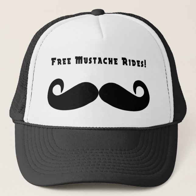 Free Moustache Rides Hat (Front)