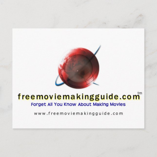 free movie making guide.com Logo Postcard (Front)
