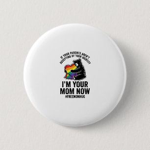 Free Mum Hug Bear Pride Vintage T-Shirt Design_1 6 Cm Round Badge
