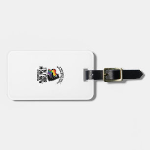 Free Mum Hug Bear Pride Vintage T-Shirt Design_1 Luggage Tag
