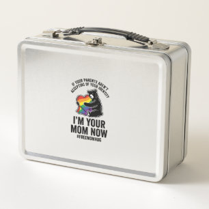 Free Mum Hug Bear Pride Vintage T-Shirt Design_1 Metal Lunch Box