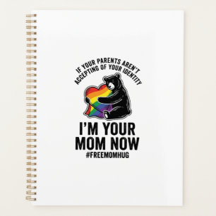 Free Mum Hug Bear Pride Vintage T-Shirt Design_1 Planner