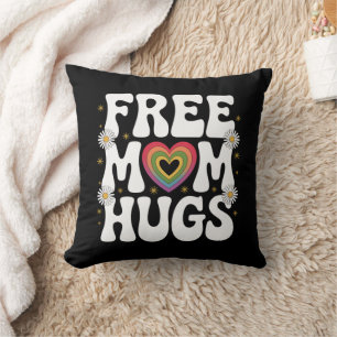 Free Mum Hug Transgender Lesbian Gay LGBT Pride Cushion