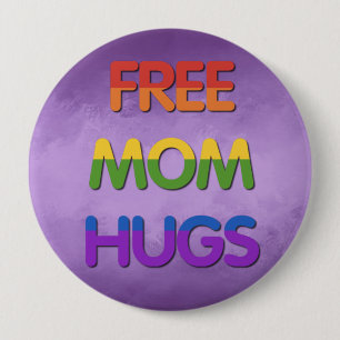 Free Mum Hugs 10 Cm Round Badge