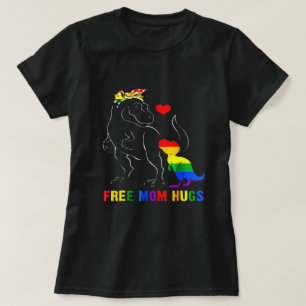 Free Mum Hugs Dino T-Rex Dinosaur Mama T-Shirt