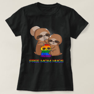 free mum hugs, free mum sloth, sloth mum T-Shirt