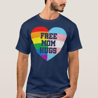 Free Mum Hugs  Gay Pride Gift Transgender Flag T-Shirt