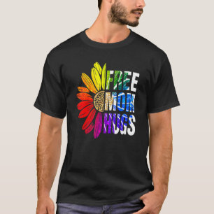 Free Mum Hugs Gay Pride Lgbt Daisy Rainbow Flower T-Shirt