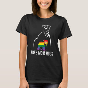 Free Mum Hugs Gay Pride Lgbt Rainbow Women T-Shirt