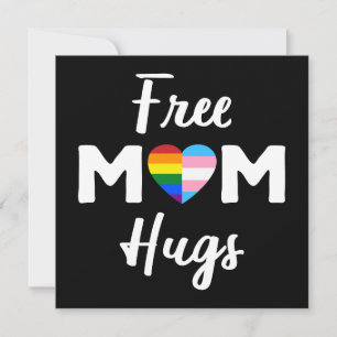 Free Mum Hugs II - Rainbow Gay Trans Pride Card