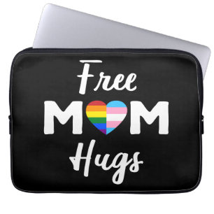 Free Mum Hugs II - Rainbow Gay Trans Pride Laptop Sleeve