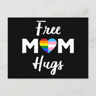 Free Mum Hugs II - Rainbow Gay Trans Pride Postcard