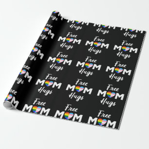 Free Mum Hugs II - Rainbow Gay Trans Pride Wrapping Paper
