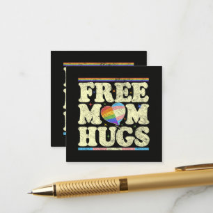 Free Mum Hugs Lgbt Pride Enclosure Card