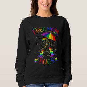 Free Mum Hugs Lgbt Pride Mama Dinosaur Rex Sweatshirt
