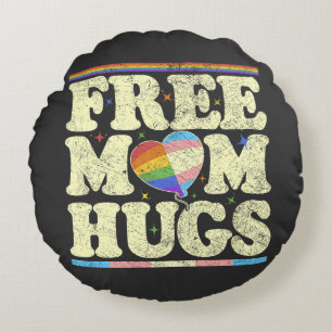 Free Mum Hugs Lgbt Pride Round Cushion