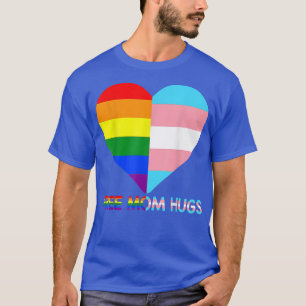 Free Mum Hugs LGBT Transgender Rainbow Flag Pride T-Shirt