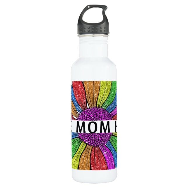 Free Mum Hugs LGBTQIA+ Pride Support 710 Ml Water Bottle (Front)