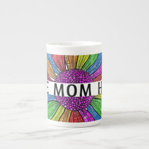 Free Mum Hugs LGBTQIA+ Pride Support Bone China Mug