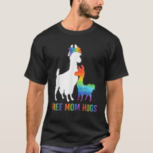 Free Mum Hugs Llama Tee LGBT Men Women Pride