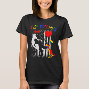 Free Mum Hugs Mamasaurus Dino Rainbow Rex Ally Lgb T-Shirt