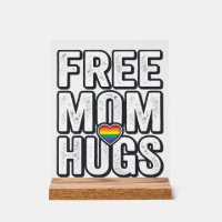 Free Mum Hugs Pride Heart Vintage T-Shirt Design_1