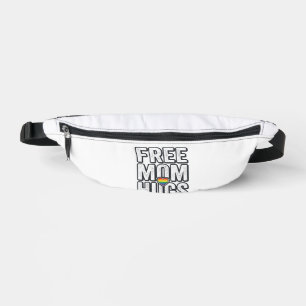 Free Mum Hugs Pride Heart Vintage T-Shirt Design_1 Bum Bags
