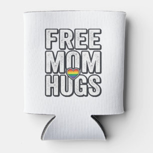 Free Mum Hugs Pride Heart Vintage T-Shirt Design_1 Can Cooler