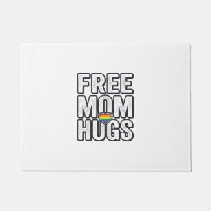 Free Mum Hugs Pride Heart Vintage T-Shirt Design_1 Doormat