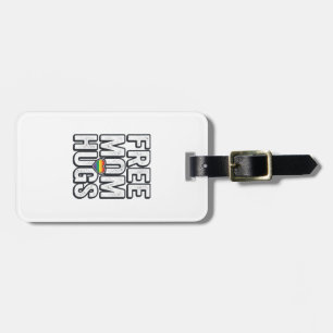 Free Mum Hugs Pride Heart Vintage T-Shirt Design_1 Luggage Tag