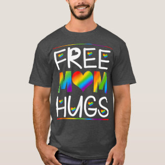 Free Mum Hugs Pride LGBT Month T-Shirt