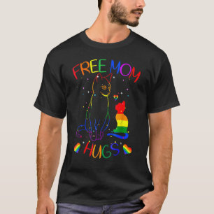 Free Mum Hugs Pride Proud Ally Cat Rainbow Lgbt T-Shirt