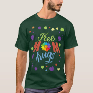 Free Mum Hugs Pride Shirt Heart LGBT Pride Month T