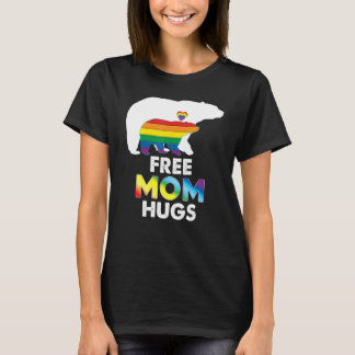 Free Mum Hugs Rainbow Bear Lgbt Pride Gay Lesbian  T-Shirt