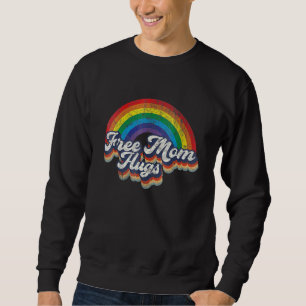 Free Mum Hugs Rainbow Heart Lgbt Pride Month 1 Sweatshirt