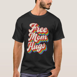 Free Mum Hugs  Rainbow Heart Lgbt Pride Month 2 T-Shirt