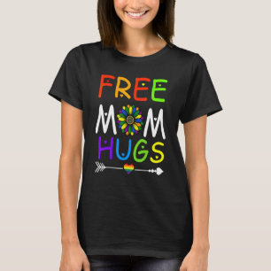 Free Mum Hugs  Rainbow Heart Lgbt Pride Month 7 T-Shirt