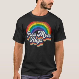 Free Mum Hugs Rainbow Heart Lgbt Pride Month T-Shirt