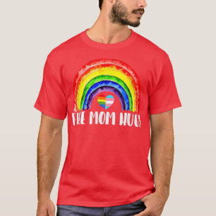 Free Mum Hugs Rainbow Lesbian Gay Transgender LGBT T-Shirt