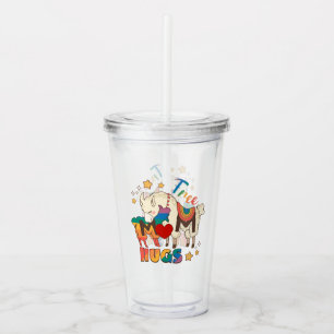 Free Mum Hugs – Rainbow Sheep LGBTQ Pride Hug Acrylic Tumbler