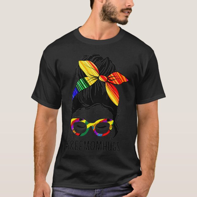 Free Mum Hugs shirt LGBT Love is love LGBT shirt L (Front)