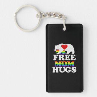Free Mum Hugs t Women Lgbt Pride Mama Bear Key Ring