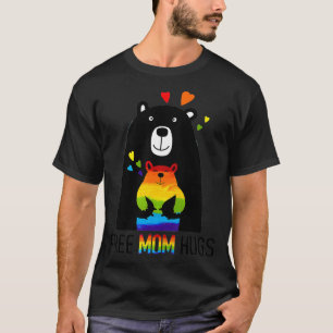 Free Mum Hugs Tshirt Rainbow Bear LGBT Pride Month